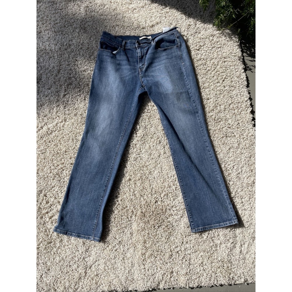 Levi Strauss 505 Jeans Size 32 Blue Denim Light Wash Cotton Straight Leg